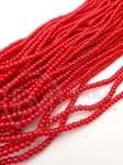 Şir de perle din glass 3mm, red gaură romă 1mm ~225 pieces 341061