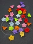 Pălărie cu flori 10x5mm, mix mată, gaură 1mm, 1 pachet 40g ~375 buc 312848