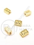 Margele 10x7x5.5mm alamă cu zirconii forjate 1 bucată 305203