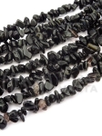 Colier piatră naturală Obsidian 5-9mm 85cm 1 buc 355553
