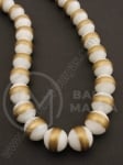 Bilă de vitola 10mm albă cu auriu 80cm ~82 buc 1 buc 343238