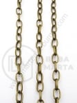 Lanț metalic 6,9x3,8x0,9mm culoare bronz antic 1 metru 302147