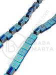 Hematit cu cruce 8x8x5mm albastru, gaură nemagnetică 1.5mm ~55 buc 1 buc 352334