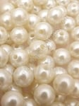 Perlă ecru 10mm gaură 2mm 1 pachet 40g ~81 buc 312572