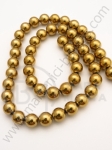 Mărgele de hematit 8mm aur nemagnetic ~53 buc 1 buc 351332
