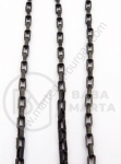 Lanț din steel 4x2x1mm color neagră 1 metru 302164