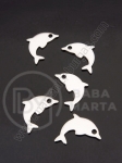 Pandantiv delfin OȚEL (201) 17x11x1mm 1 pachet 10 buc 307190