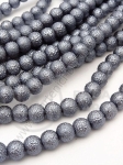 Șir de perle 8mm glass gri brută ~80cm ~105 pieces 341073