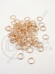 Inel metalic 5x0.7mm culoare auriu roz 1 pachet 200 buc 302131