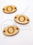 Placă de lemn 25x16x3mm litera <b>O</b> gaură 2.5mm 1 pachet 10 buc 182254