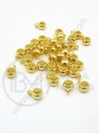 Mărgele metallice 9x6mm aurii, gaură 3.5mm, 1 pachet, 20 buc. 306576