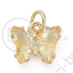 Pandantiv fluture din alamă 12,5 mm cu zirconii forjat, 1 bucată 305358