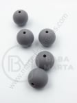 Bilă de mărgele din silicon 15mm gaură 2mm 1 paquet 5 buc 317078