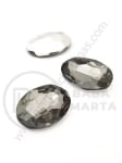 Piatră de sticlă (cristal) 18x25x6mm grey pentru încrustare 1 pachet 2 buc 151687