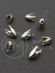 Capac metalic 13x8mm culoare argintie gaură 1.2mm 1 pachet 20 buc 301151