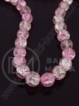 Bilă 10mm roz craquelat cu transparent 80cm ~80 buc 1 buc 343231