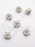 Margele de trifoi 8x5mm cu zirconii forjat, gaura 1.5mm, 1 bucata 305295