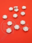 Ață argintie floare albă 10x4mm 1 pachet 40g ~150 buc 312160