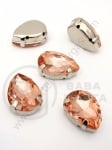 Piatra de sticla (cristal) 13x18mm pearsică în coș metalic 1 pachet 2 buc 151540