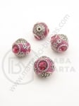 Mărgele Indonezia ~15x~16mm lucrate manual gaură 2mm 1 buc 308569