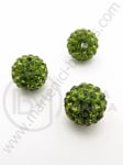 Mărgele Shamballa cu cristale 12mm verde 1 buc 308187