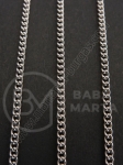 Lanț de oțel 2.7x2x0.5mm culoare argintie 1 metru 301696