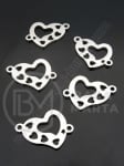 Element inimă OȚEL 17x12x1mm 1 pachet 1 bucată 305696