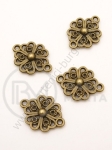 Element de liga floare 21x16mm bronz antic 1 pachet 10 buc 306447