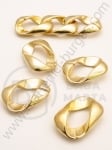 Inel SSV 24x17x5mm pentru lanț auriu 25 buc 318170