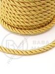 Sfoară de polyester rasucită aurie 5mm 1 metru 441222