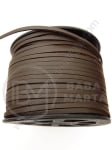 Panglică din piele întoarsă naturală 3x1.5mm cu piele, color maro, 1 meter 421230