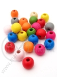 Bilă de lemn 12x11mm colorată gaură 4mm 1 paquet 40g ~75 buc 321130