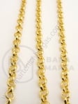 Lanț metalic 4x1mm culoare aurie 1 metru 301253