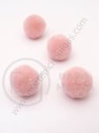 Pompom 20mm calitate roz suplimentar 1 pachet 20 bucăți 461215