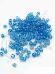 Perlă albastră transparentă în sticlă 4mm 1 pachet 50g 334128