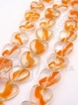 Mărgele de sticlă în formă de inimă 14mm ~25 bucăți gaură 1.5mm 1 bucată 343617