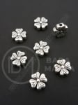 Mărgele metallice trifoi 10x10x4mm color argintie 1 pachet 10 buc 306535