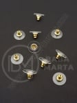 Dop de cercei din silicon 11x7mm, color metal auriu, 1 pachet, 30 buc. 301482