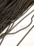 Lanț din alamă 2x1x0.4mm negru cu aur 1 metru 302110