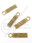 Pandantiv metalic 34x8x1.5mm culoare bronz antic 1 pachet 10 buc 307287
