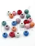 Bilă de lemn 8x7mm, găuri mixte 2.5mm, 1 pachet 40g ~230 buc 321347