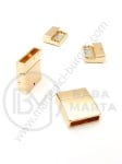 Închizator magnetică 17.5x6x20mm aurie gaură 15x3mm 1 buc 302032