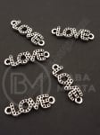 Element de conectare 25x7mm culoare argintie gaură 2mm 10 buc 308873