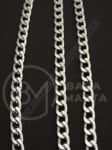 Lanț din aluminiu 7x4x1.5mm color argintie 1 metru 301275