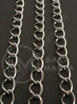 Lanț metalic 7x9x1.5mm culoare argintie 1 metru 301249