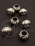 Mărgele SSV 16x10mm argintii, gaură 8mm, 20 buc. 318209