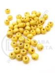 Bilă de lemn 6x4~5mm galbenă 1 paquet 40g ~550 buc 321115