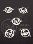 Element de conectare 20x14.5mm color argintie 10 buc 308879