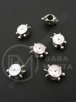 Mărgele SSV broască Ȧestosăa 14x10x7mm color argintie gaură 4.5mm 1 pachet 60 buc 318588