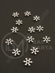 Margele metallice floare 8x2mm argintii gaura 1.5mm 30buc 308611